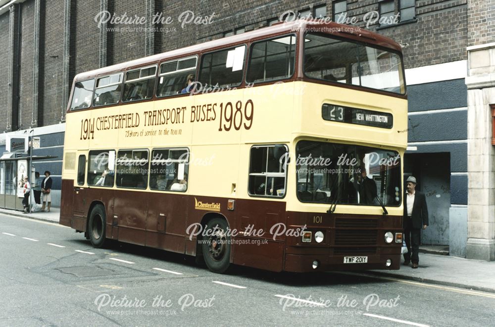 Corporation Bus, Cavendish Street, Chesterfield, 1989
