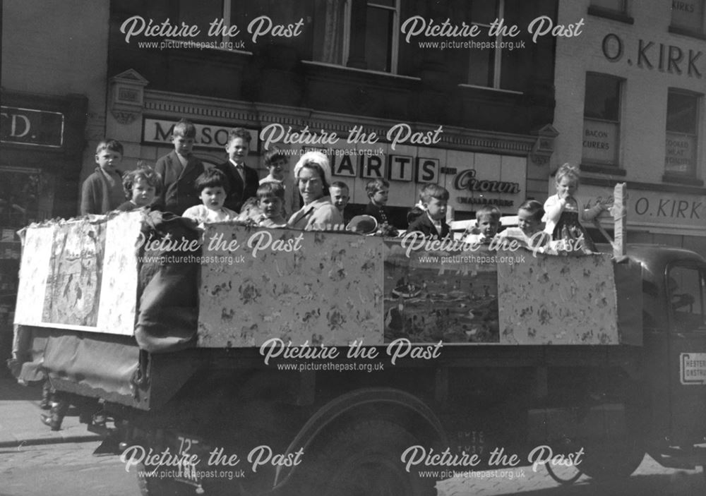 Church Procession Float, Low Pavement, Chesterfield, 1953