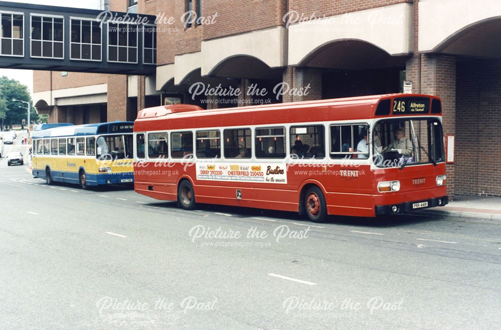 Chesterfield and Trent Buses, New Beetwell Street, Chesterfield, 1988