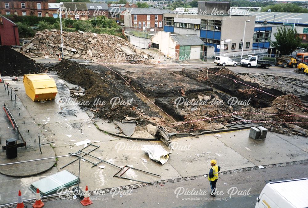 Construction of New Bus Station, New Beetwell Street, Chesterfield, 2005