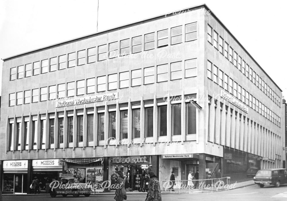 National Westminster Bank, Market Place, Chesterfield, c 1975