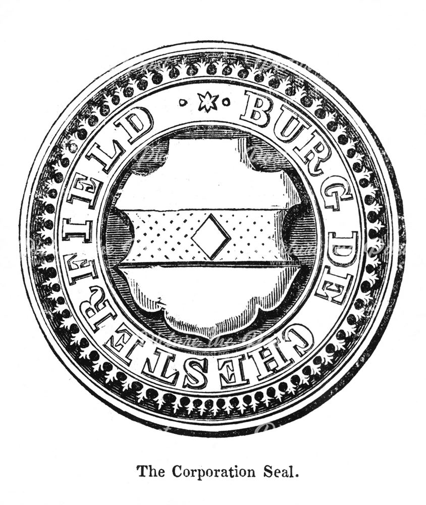 Old Coporation Seal Engraving, Chesterfield, c 1890 ?