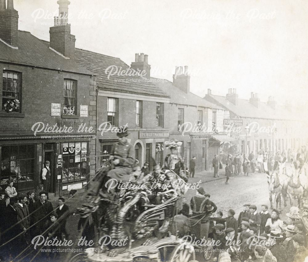 Barnum and Bailey's Circus procession, Brampton, Chesterfield, 1899