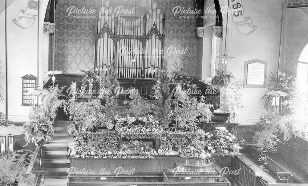 Congregational Church Harvest Festival, Brampton, Chesterfield, c 1913