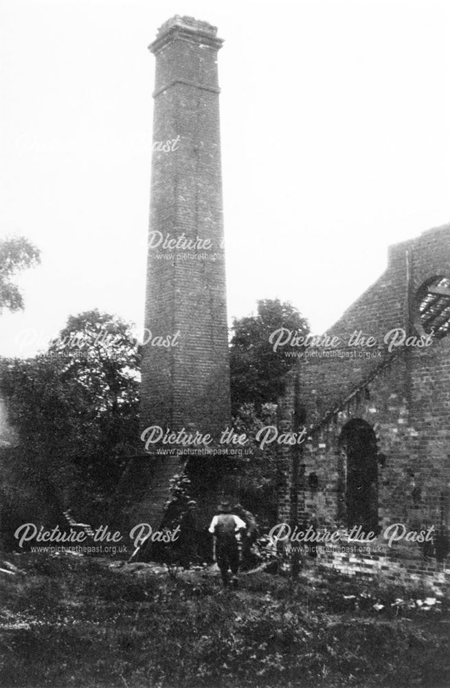 Derelict engine house and Chimney of Norbriggs Brush and Shovel Factory