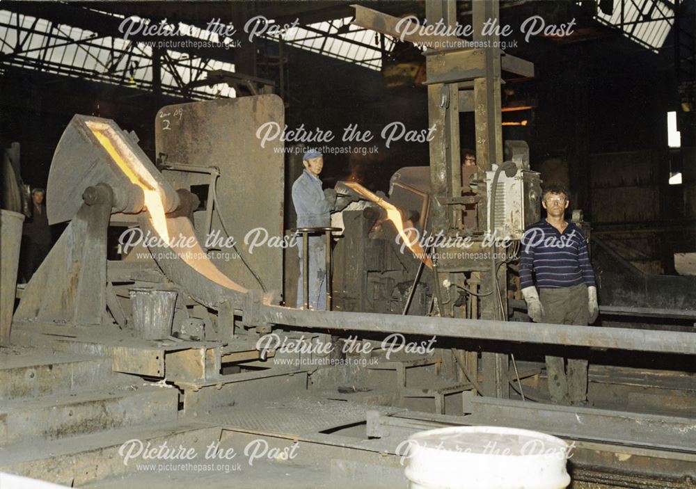 Tipping Molten Metal in the Spun Plant at Staveley's Power works