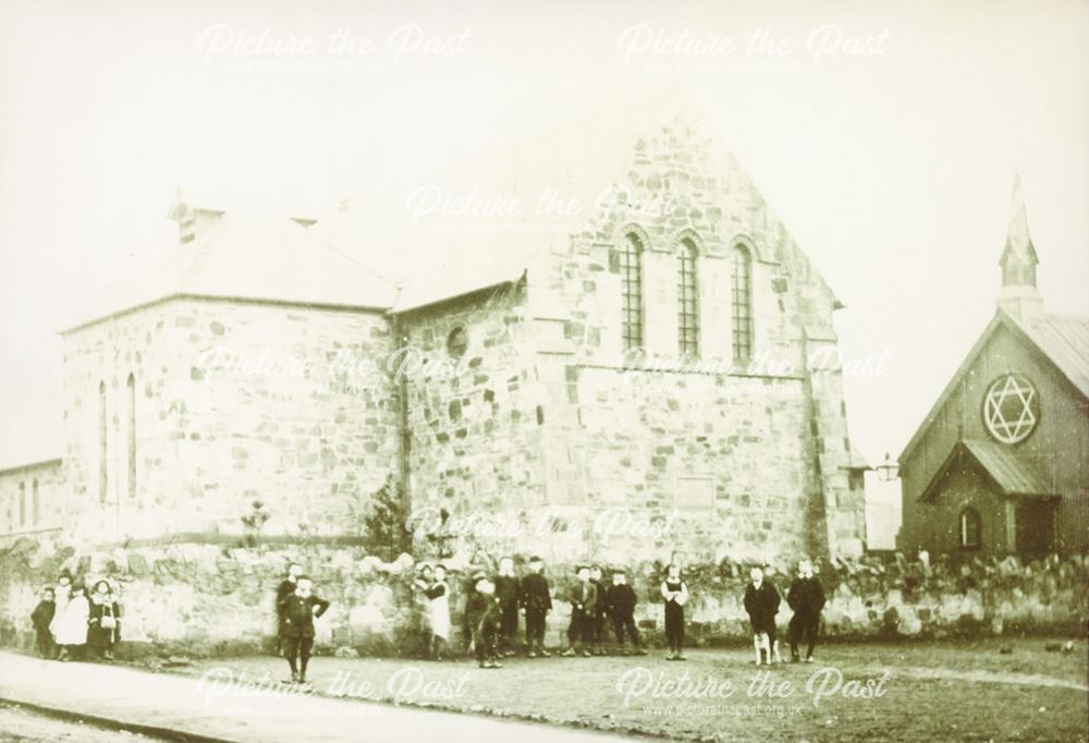 Church and Church Hall, High Street, Stonebroom, c 1900