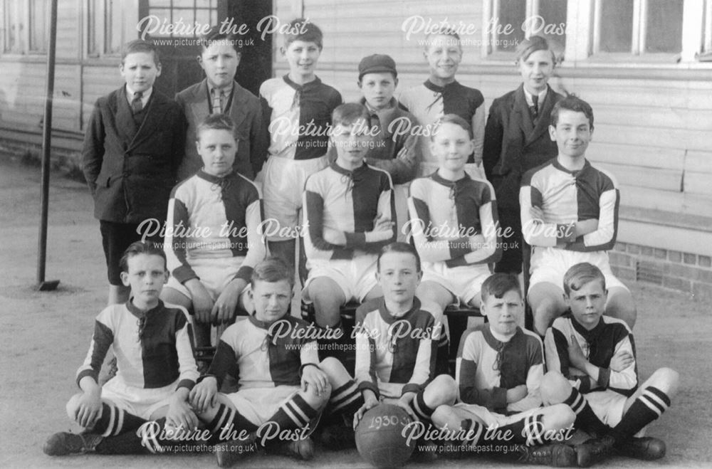 School Football Team, School Yard, Stonebroom, 1930-31