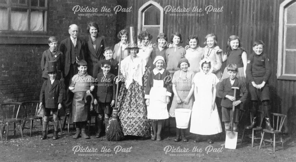 Group of Children in Fancy Dress, Church Hall, Stonebroom, c 1950