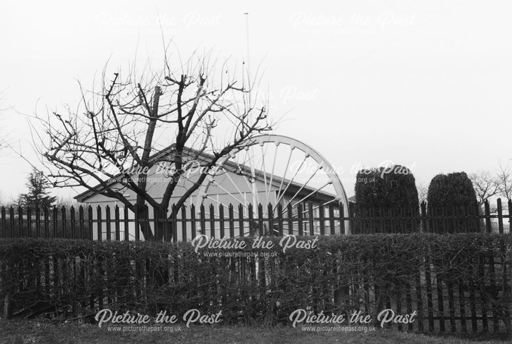 Colliery Wheel in Grounds of Linton Primary School, Main Street, Linton, 2002