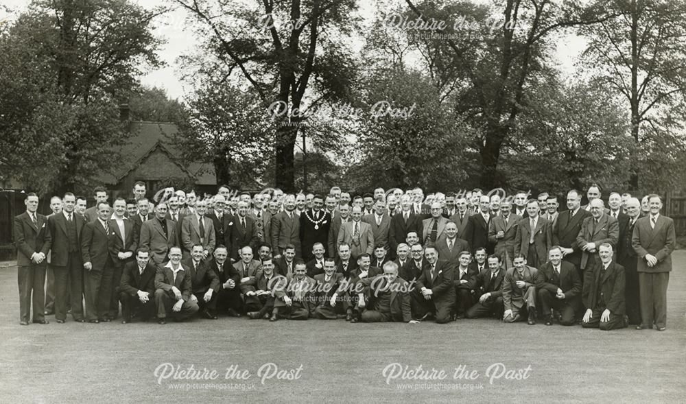Visit of Astley Green Coillery, Miner's Welfare Club, Nottingham Road, Ripley, 1958
