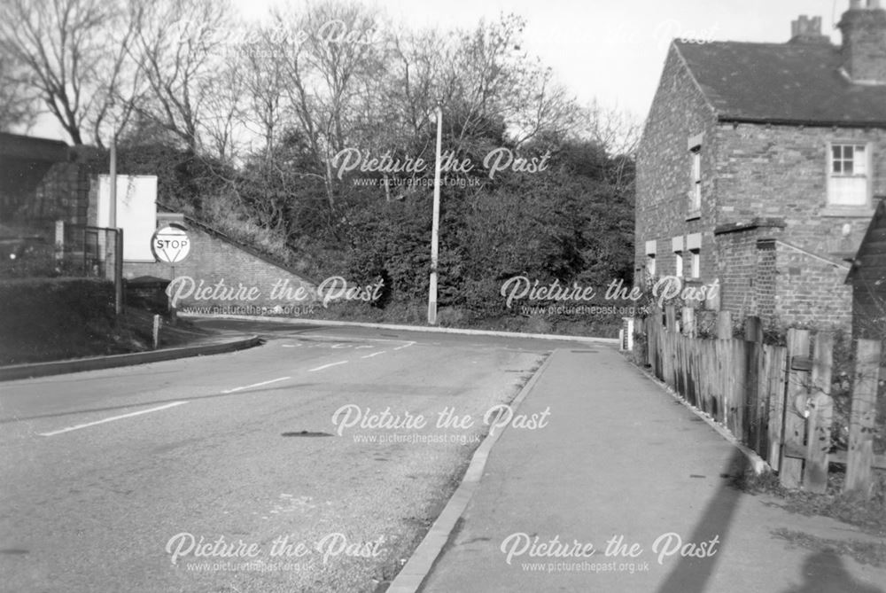 Looking downSteam Mill Lane to Nottingham Road, Ripley, c 1960s