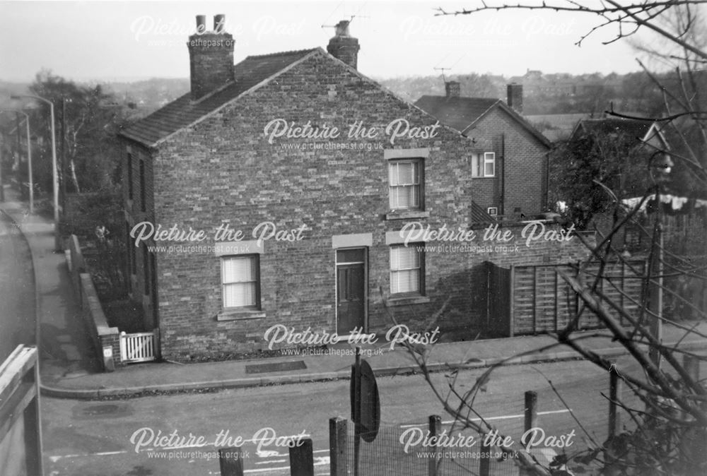 Houses on Corner of Steam Mill Lane - Nottingham Road, Ripley, c 1960s