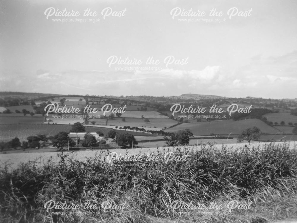 A View Across the Fields from Pentrich Common to Crich Stand, Riddings, c 1950