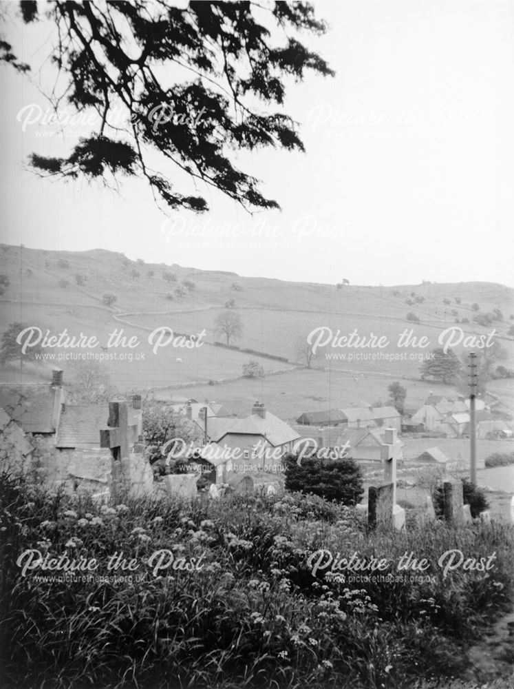 Churchyard, Church Street, Brassington, c 1950