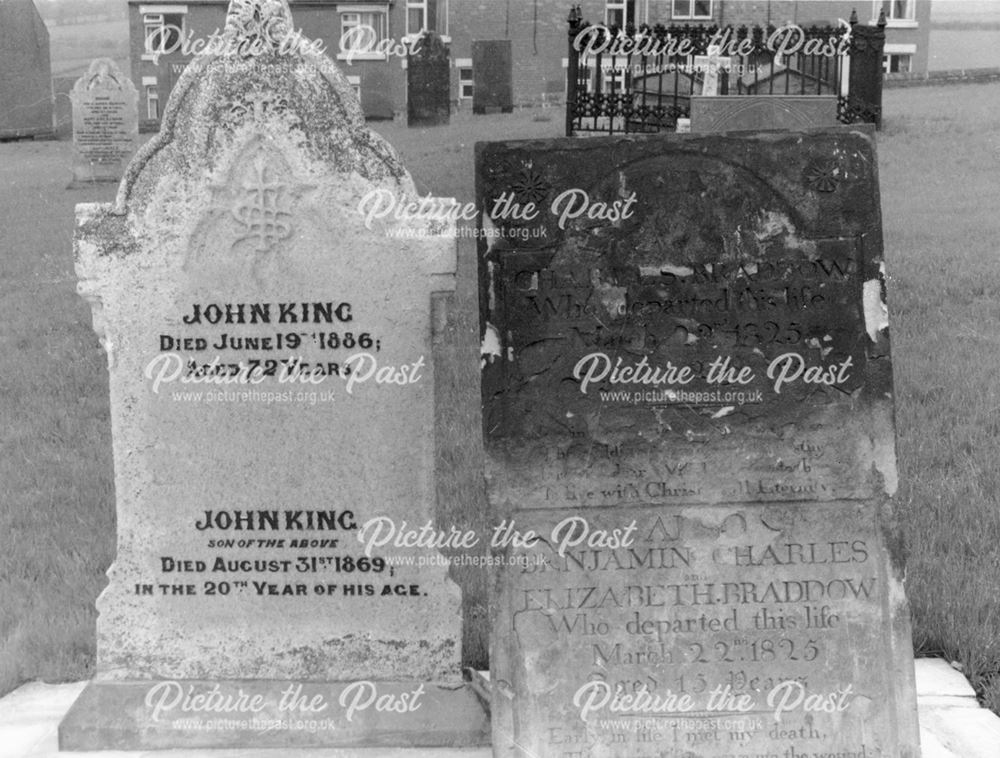 John King's Grave, Park Lane, Pinxton, c 1960