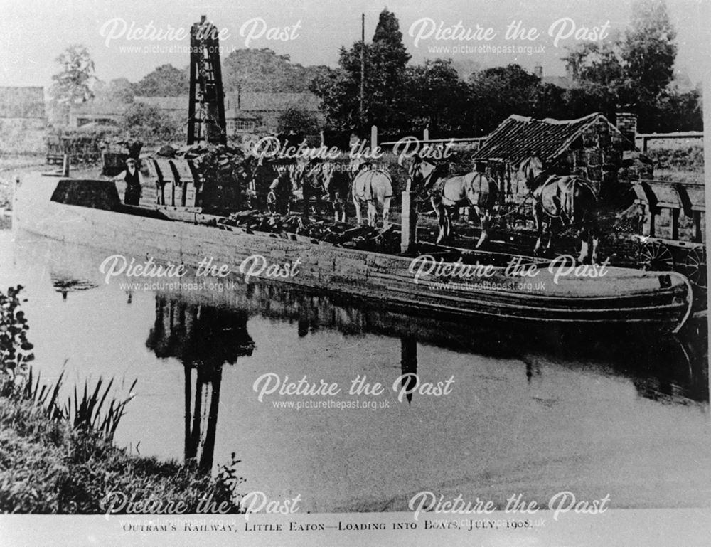 Loading Boats, Outram's Railway, Little Eaton, 1908