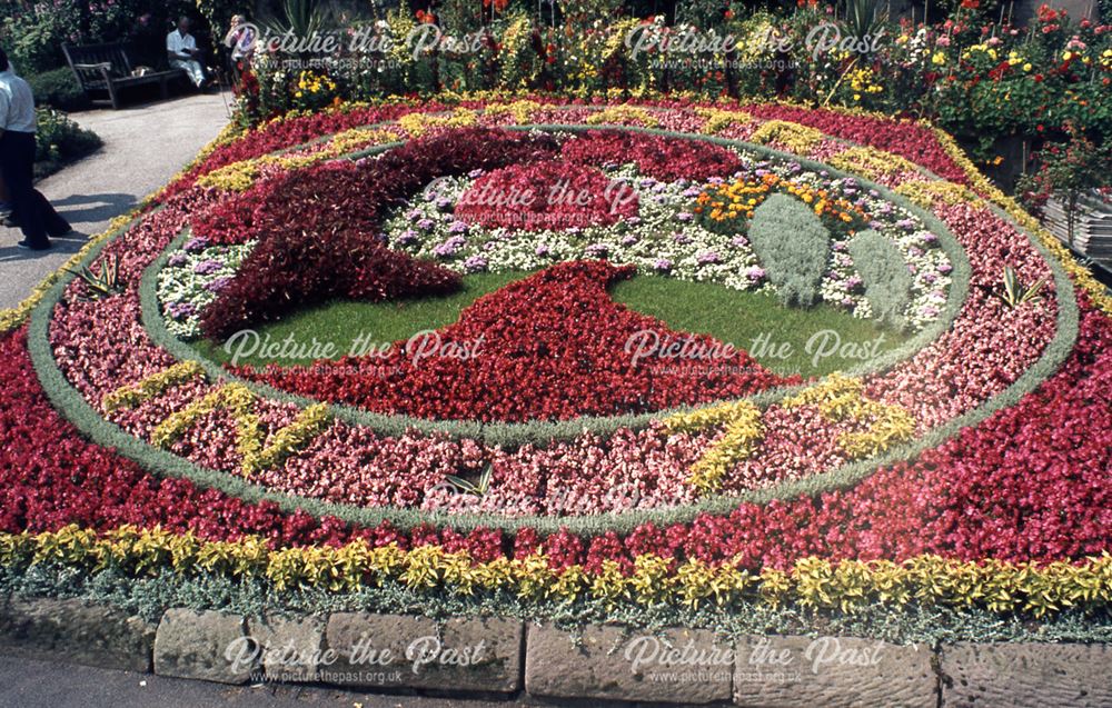 Flower Bed Display, Markeaton Park, Derby, 1973