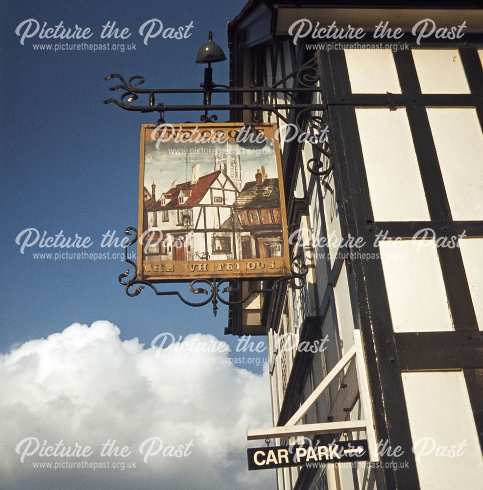 Sign for The White House Inn, Derby Road, Ambergate, 1970s