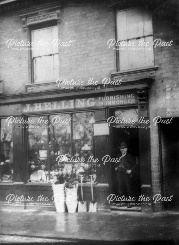 J Hellings Furnishing Ironmonger, Oxford Street, Ripley, c 1900