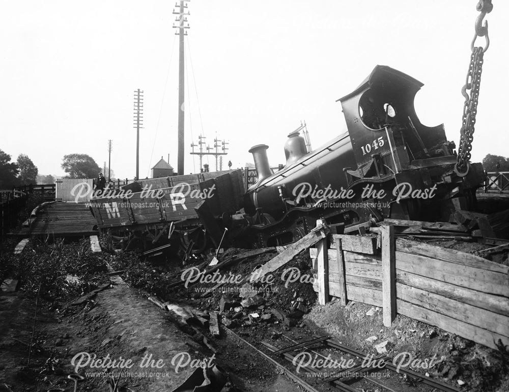 Railway accident at Breadsall Crossing, Breadsall, 1903