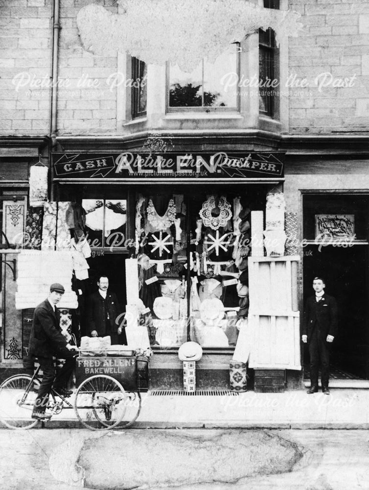 Staff outside Fred Allen's Drapers Shop