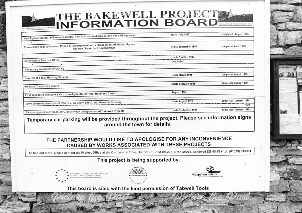 The Bakewell Project information board