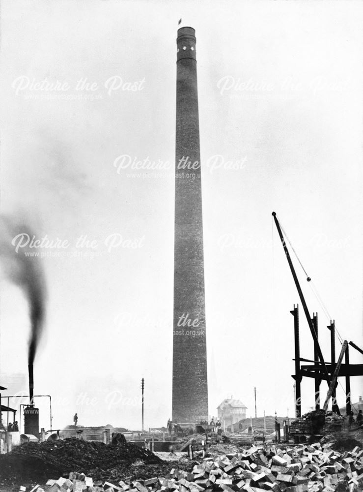 Nestle Factory Chimney Toppled, Clifton Road, Ashbourne, 1912