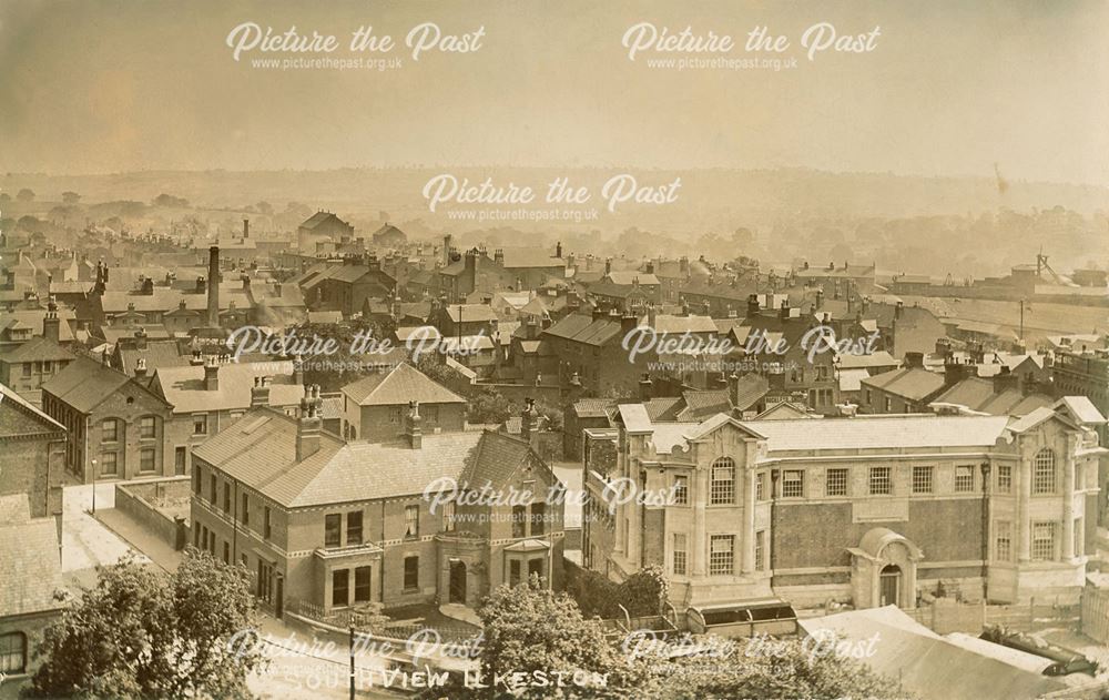 Elevated view of Ilkeston Library and Church Institute, 1904