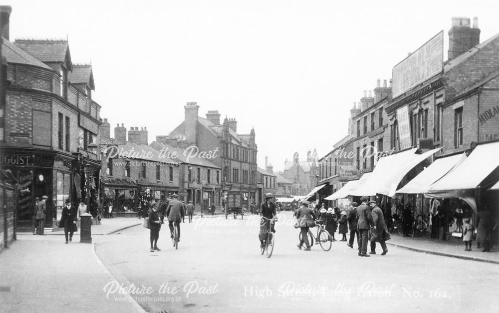 Looking from the High Street towards the Market Place, Long Eaton