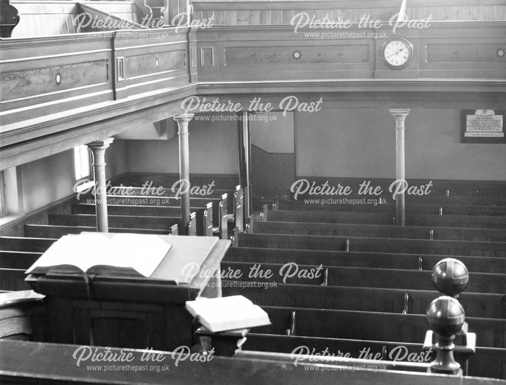 Zion Methodist Chapel - Interior showing pulpit and nave, Long Eaton