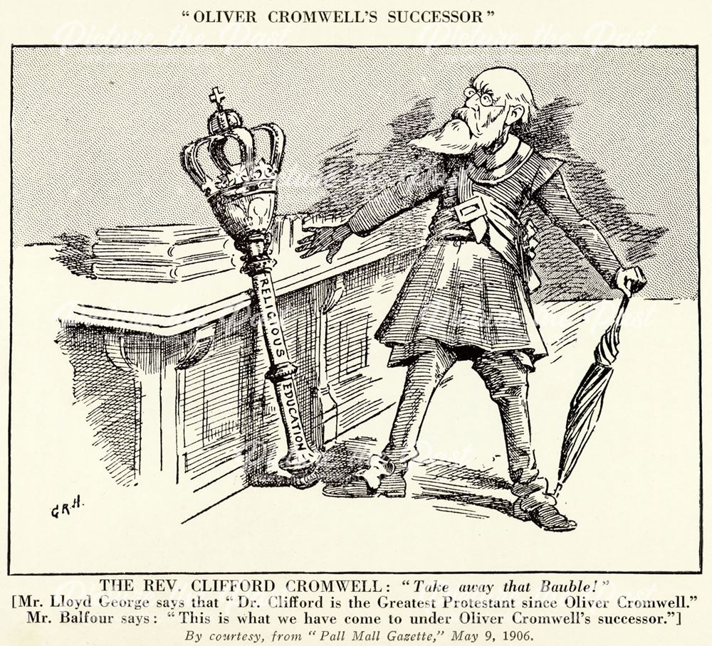 John Clifford (1836-1923) - cartoon