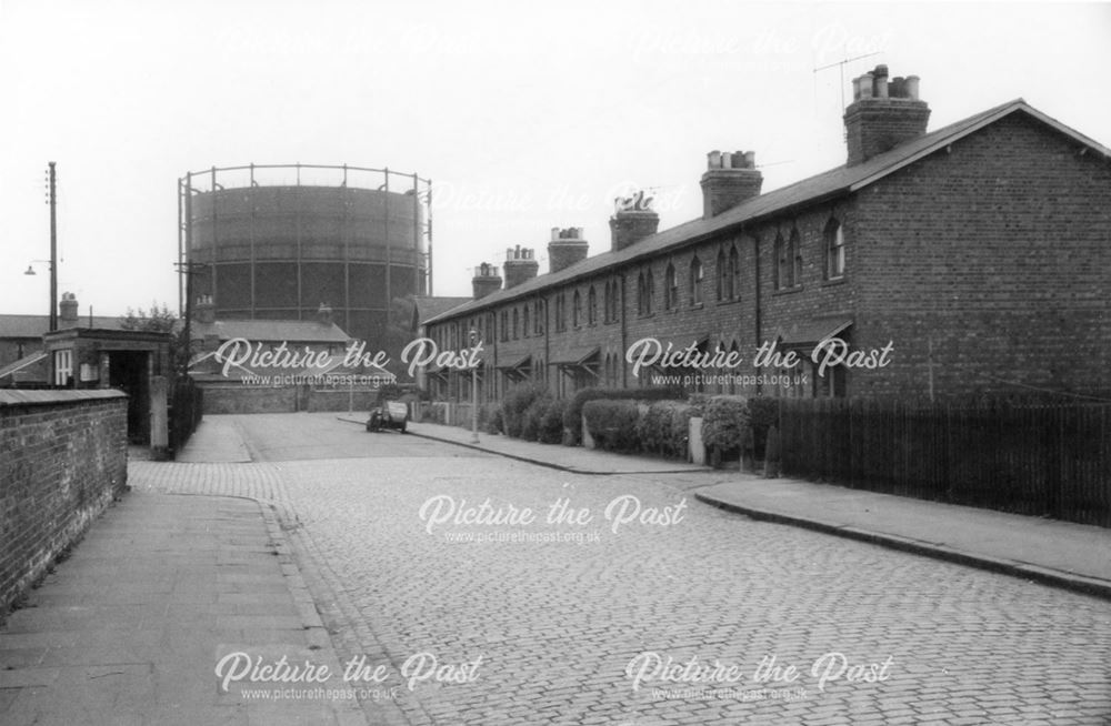 Erewash Street and town gasometer.