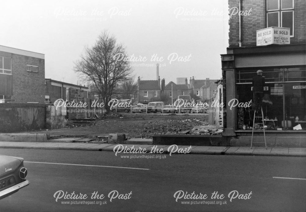 Site clearance for the construction of the Trustees Savings Bank, next to the Main Post Office