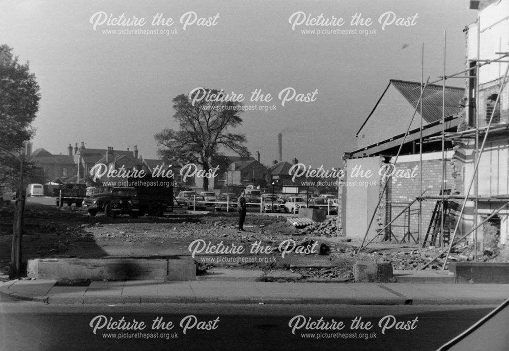 Site clearance for the construction of the Trustees Savings Bank, next to the Main Post Office