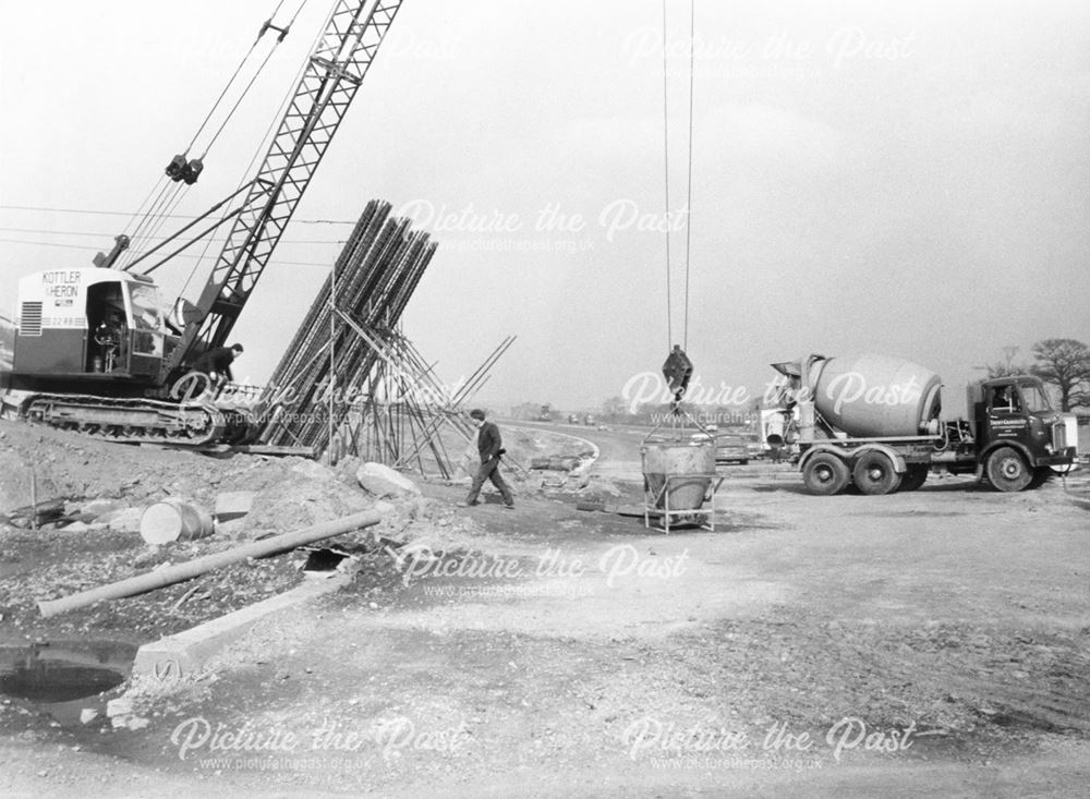 Construction of the M1 Motorway at Long Eaton