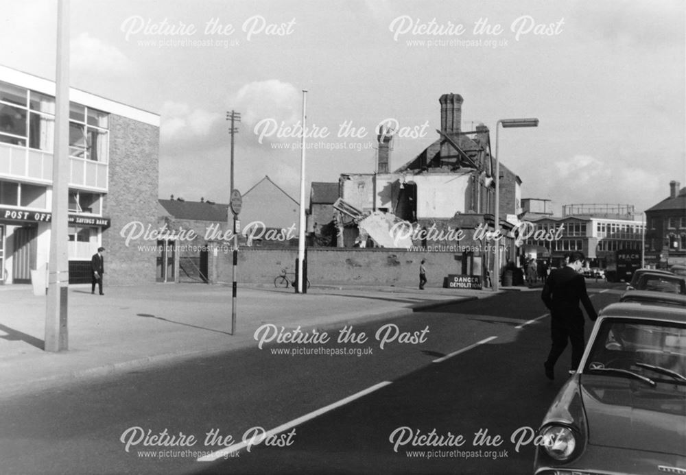 Site clearance for the construction of the Trustees Savings Bank, next to the Main Post Office