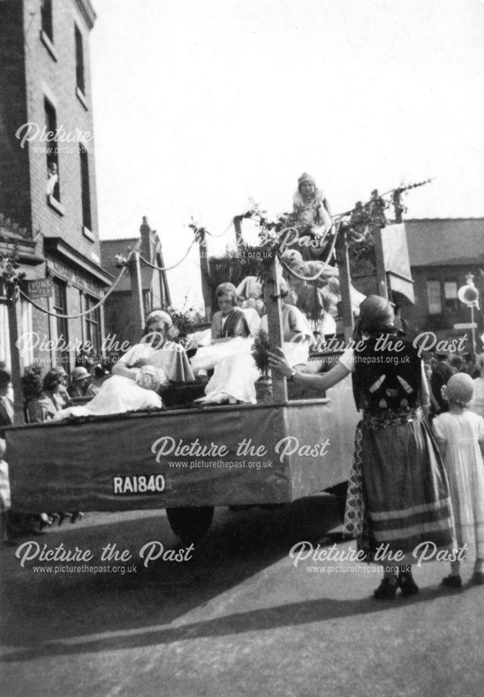 Carnival Queen and Attendants during Long Eaton Carnival, 1930