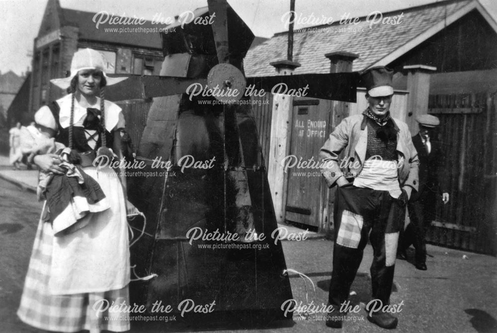 People in Dutch Costume during Long Eaton Carnival, 1930