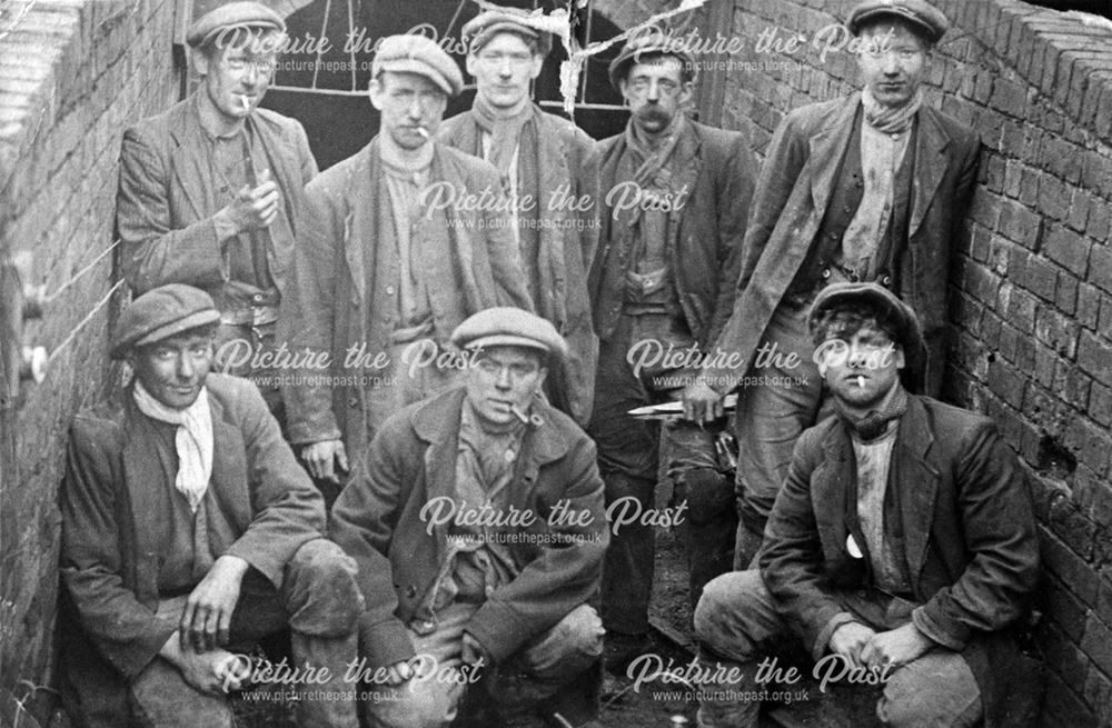 Ockbrook men working at Dale Abbey Colliery, c 1910s-21