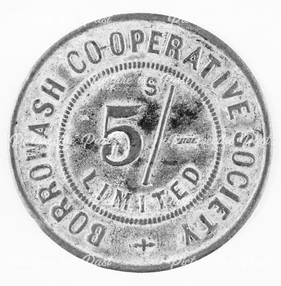 Borrowash Co-Operative Society 5 shilling coin