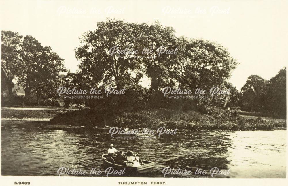 Thrumpton Ferry and River Trent, c 1910