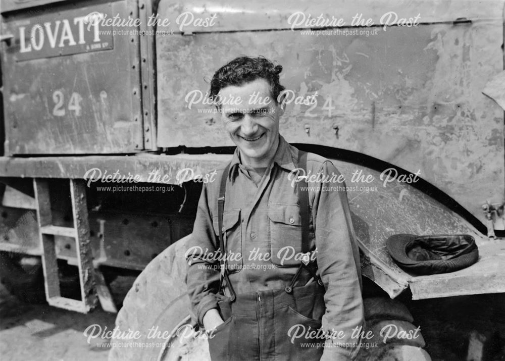 Bill Lea, Euclid dumptruck driver, Shipley
