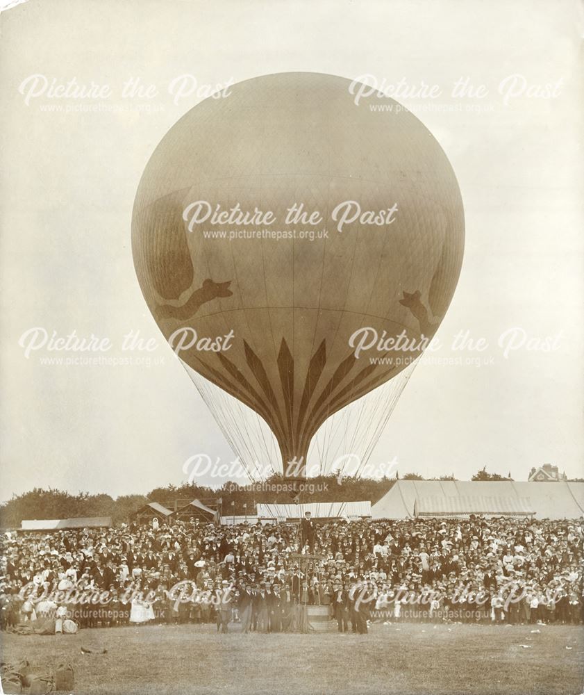 Balloon Ascent, Pimlico Recreation Ground, Ilkeston, c 1907