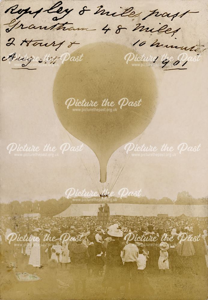 Balloon Ascent, Pimlico Recreation Ground, Ilkeston, 1901