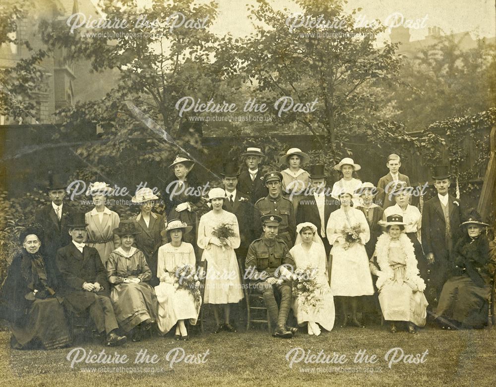 Wedding at Central Methodist Church, Ilkeston, c 1915