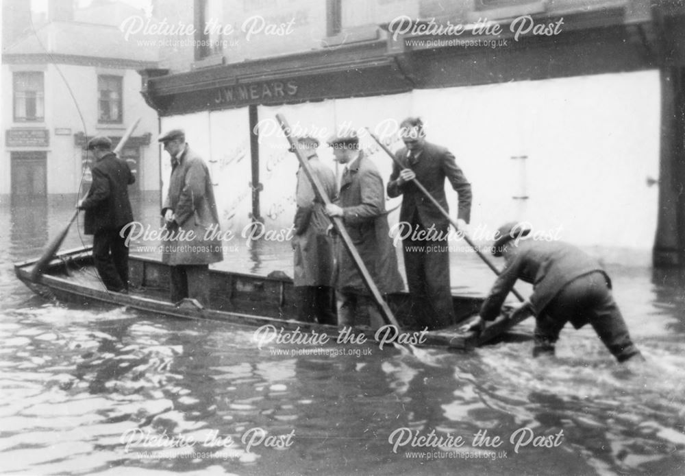 Floods, Derby Road, Long Eaton, 1932