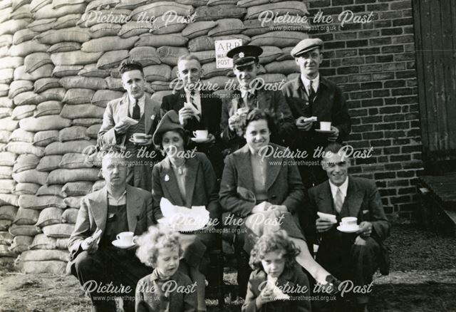 First Day of Air Raid Patrol at Cope's, Stanton Ironworks, c 1940
