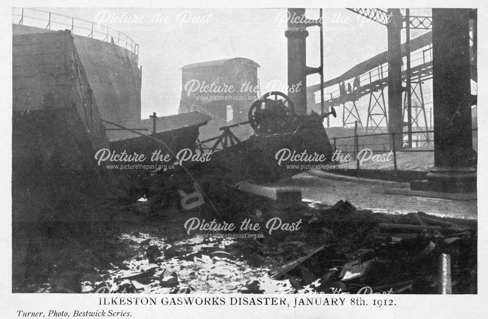 Disaster at Gasworks, Rutland Street, Ilkeston, 1912