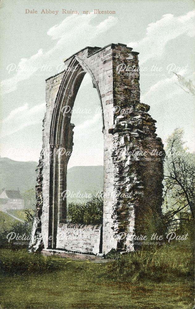 The ruins of Dale Abbey arch looking north east, Dale, c 1901-05?